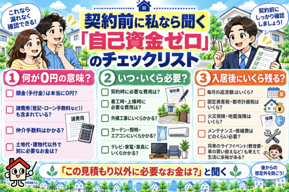 契約前に私なら聞く「自己資金ゼロ」のチェックリスト