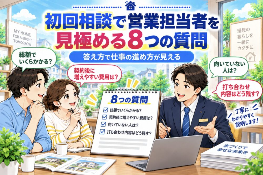 初回相談で営業担当者を見極める8つの質問
