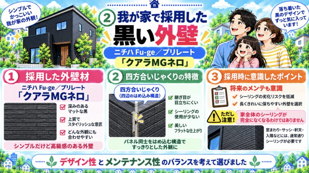 我が家で採用した黒い外壁
