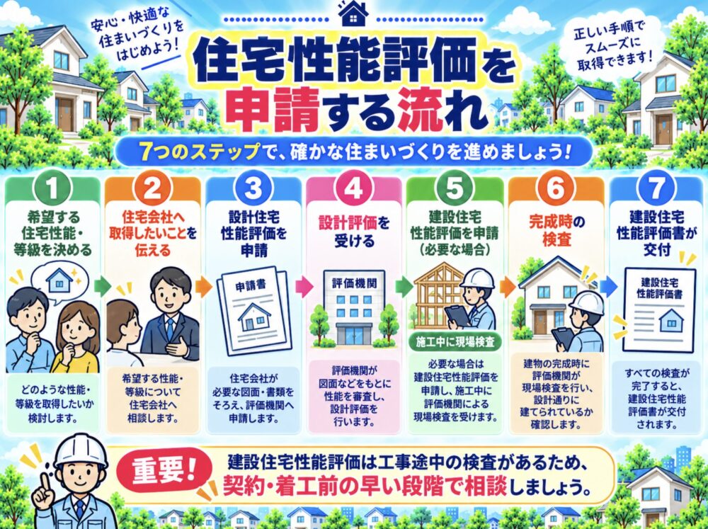 住宅性能評価を申請する流れ