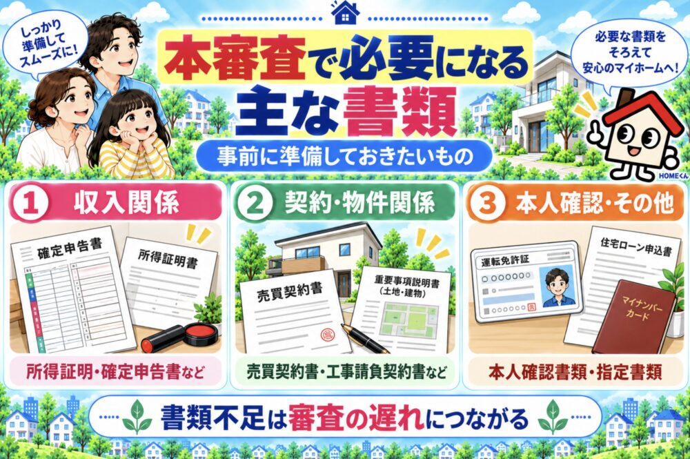 フラット35の本審査で必要になる主な書類