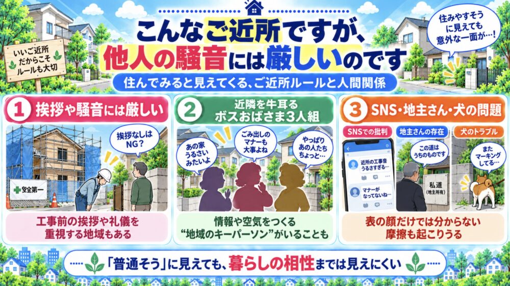 ご近所トラブル 変わった人 騒音にうるさい sns書き込み 挨拶に厳しい