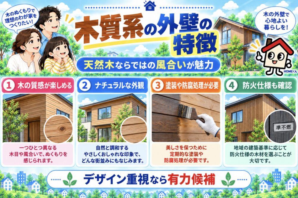 木質系の外壁