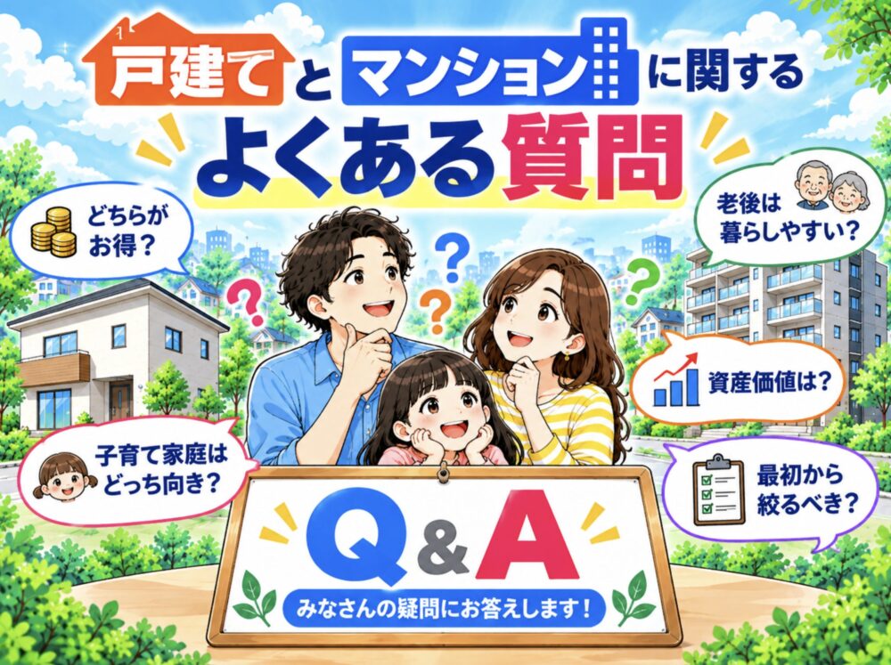 戸建てとマンションに関するよくある質問