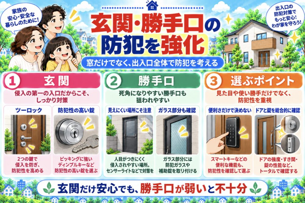 玄関・勝手口の防犯を強化する