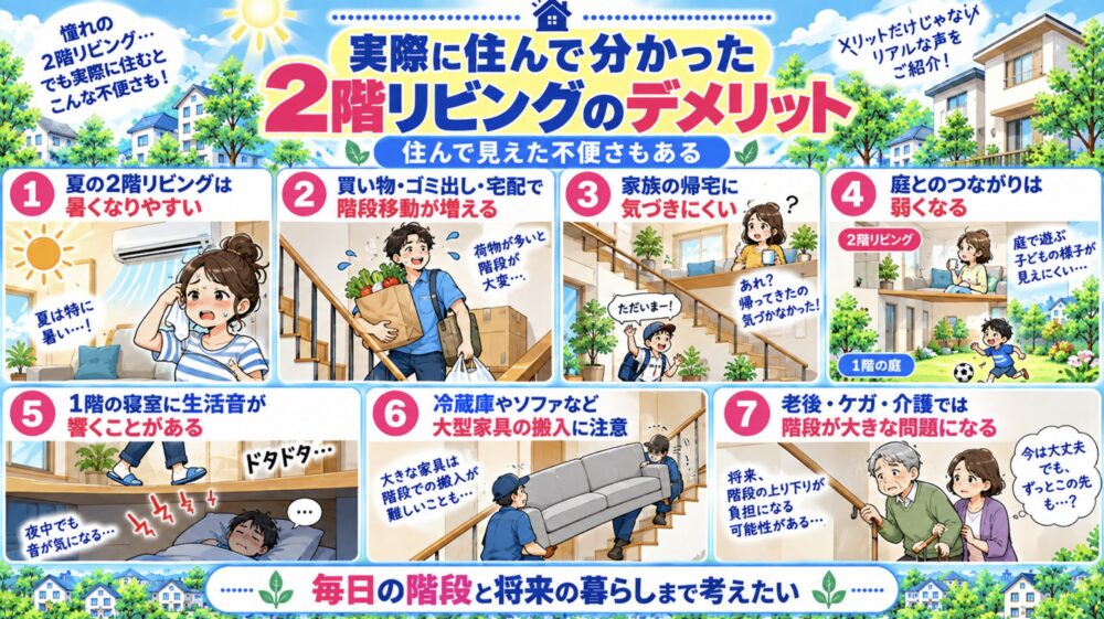 実際に住んで分かった2階リビングのデメリット