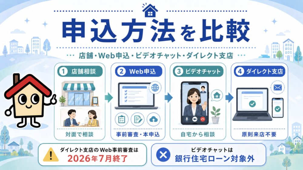 店舗・Web申込・ダイレクト支店の違い｜Web事前審査がすべて終了したわけではない