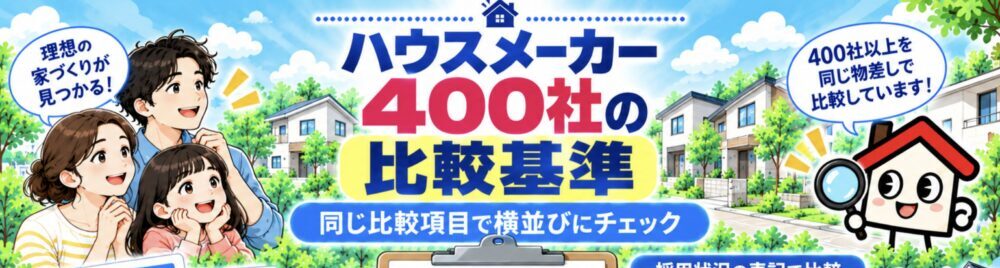 ハウスメーカー400社の比較基準