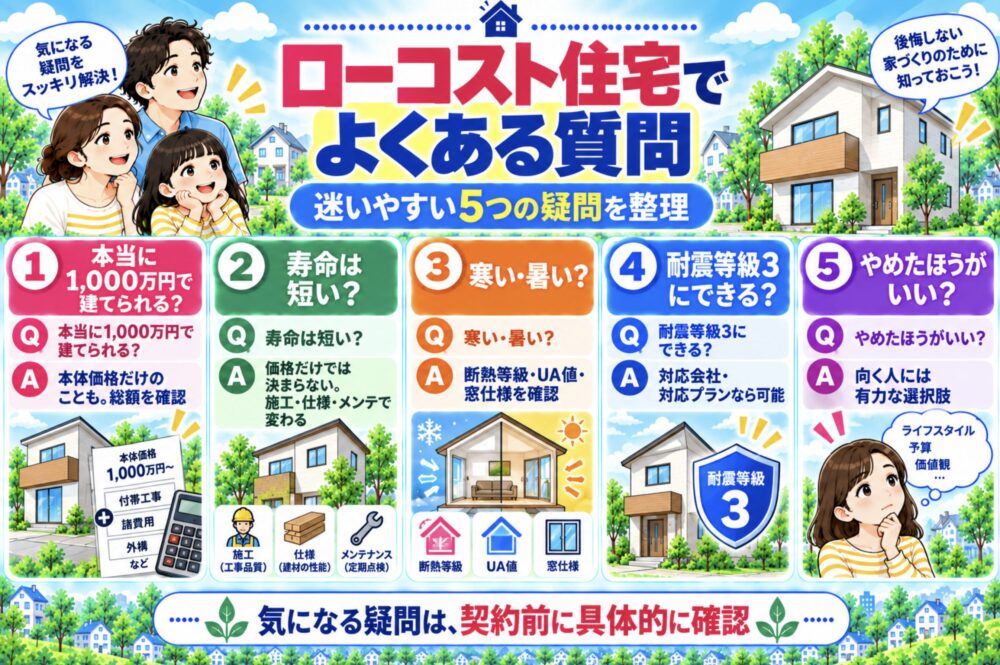 ローコスト住宅でよくある質問