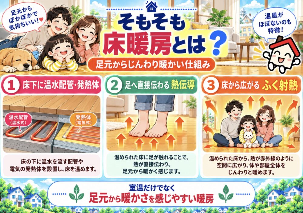 そもそも床暖房とは？暖かく感じる仕組み