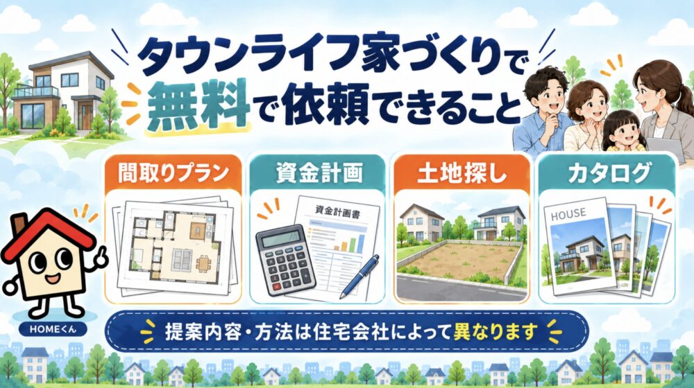 タウンライフ家づくりとは？無料で依頼できる内容