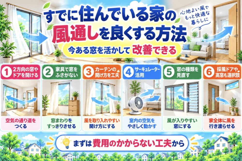 すでに住んでいる家の風通しを良くする方法