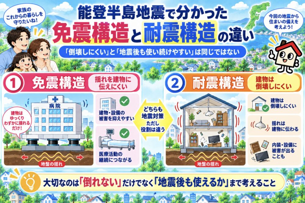能登半島地震で分かった免震構造と耐震構造の違い