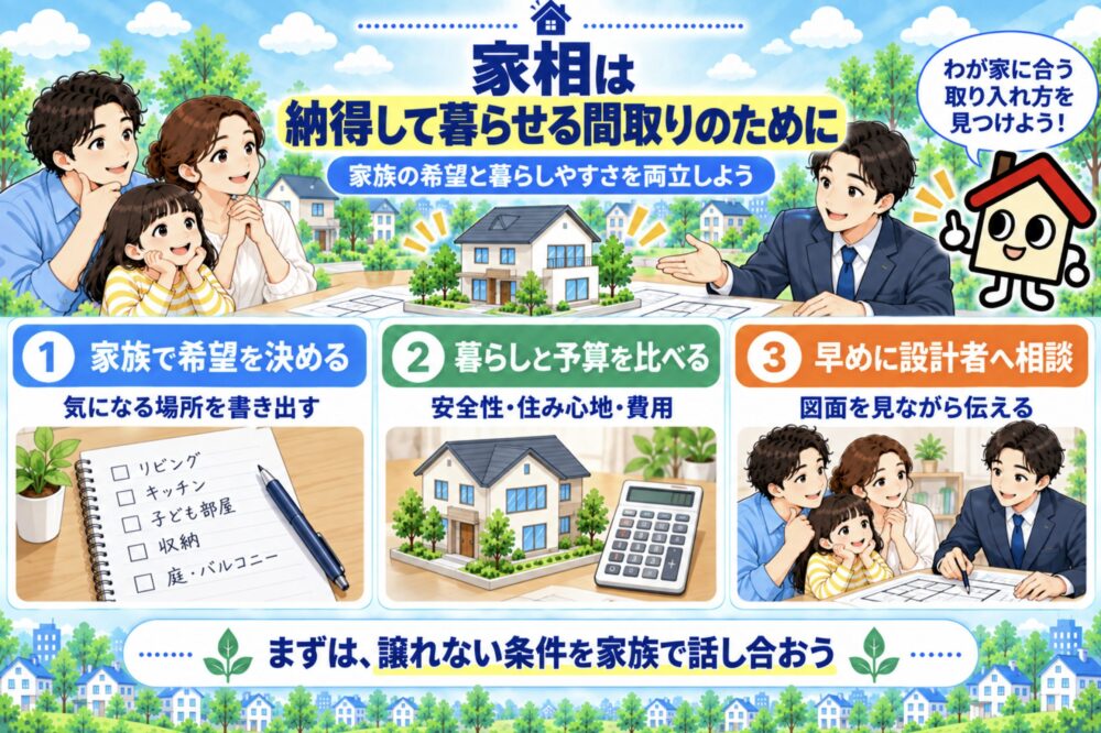 まとめ｜家相は「納得して暮らせる間取り」のために取り入れる