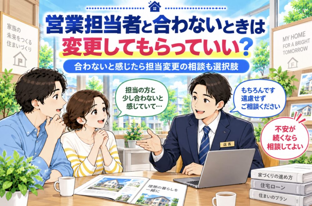 営業担当者と合わないときは変更してもらっていい？