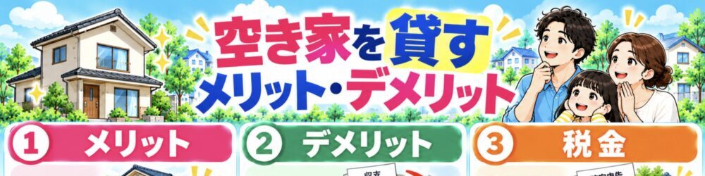 空き家を貸すメリット・デメリット