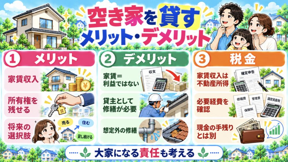 空き家を貸すメリット・デメリット