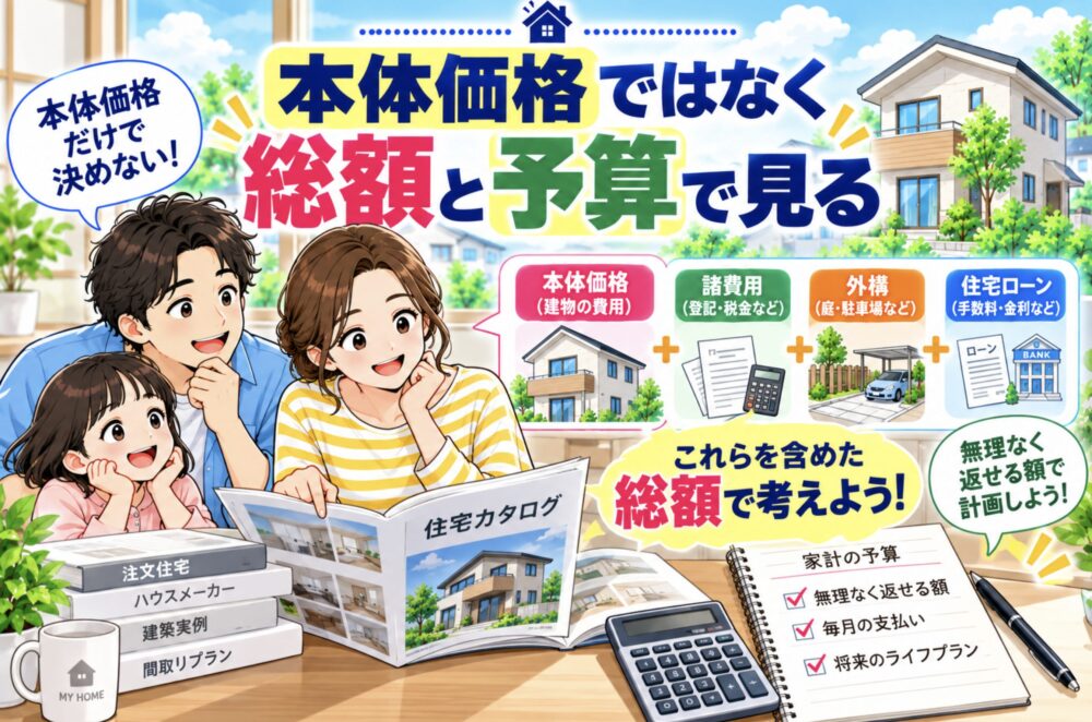 住宅カタログは「本体価格」ではなく総額と予算で見る