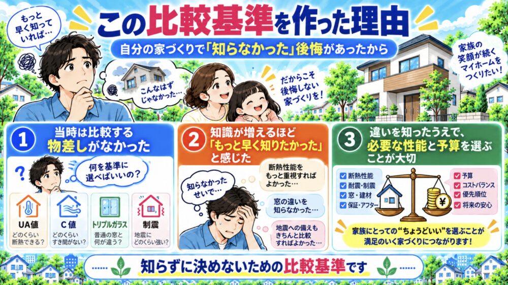 この比較基準を作った理由｜自分の家づくりで「知らなかった」後悔があったから