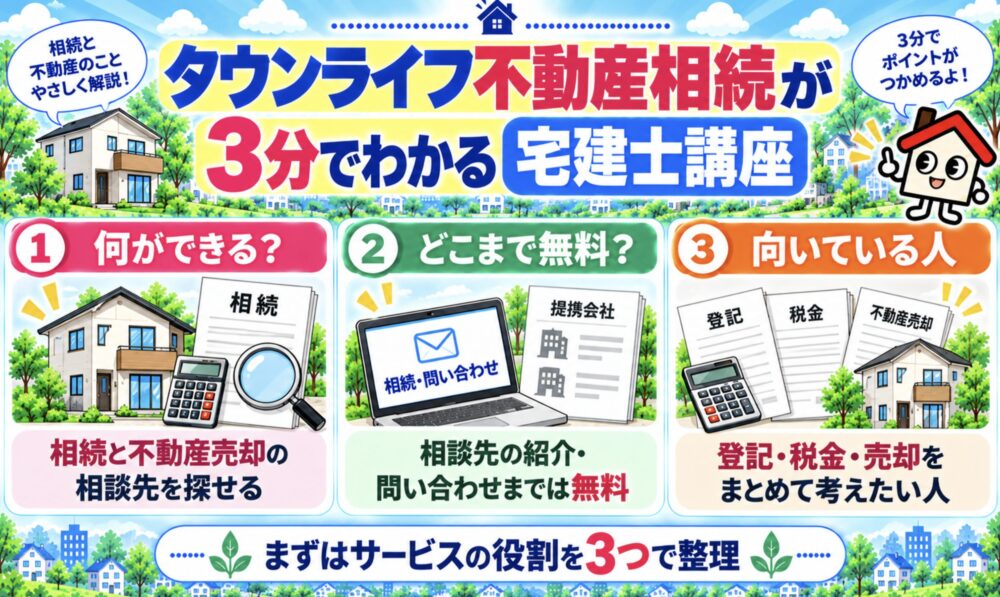 タウンライフ不動産相続が3分でわかる宅建士講座