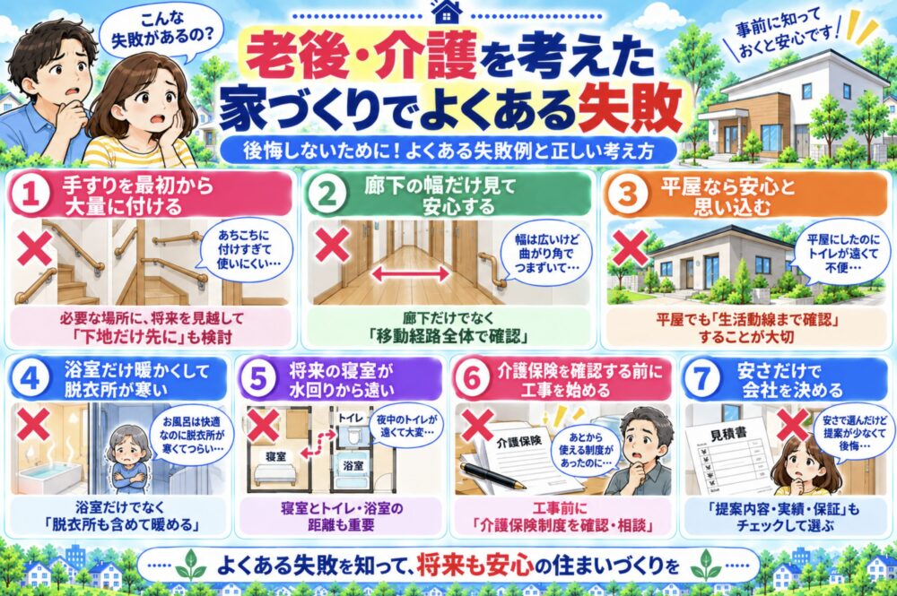 老後・介護を考えた家づくりでよくある失敗