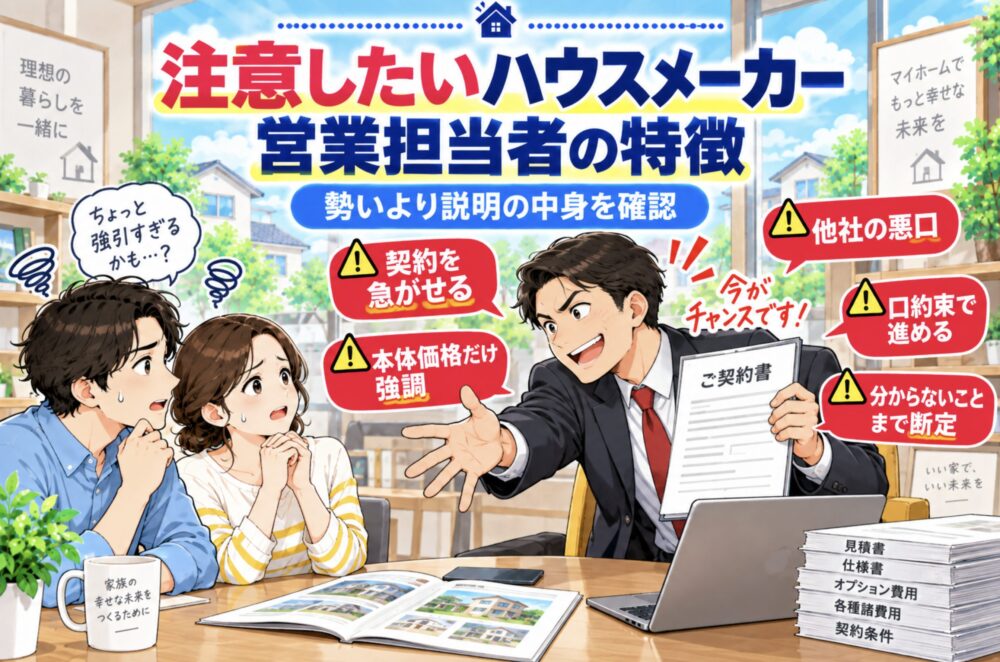 注意したいハウスメーカー営業担当者の特徴