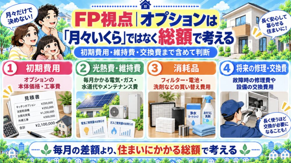 FP視点｜オプションは「月々いくら」ではなく総額で考える