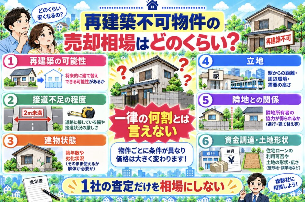 再建築不可物件の売却相場はどのくらい?