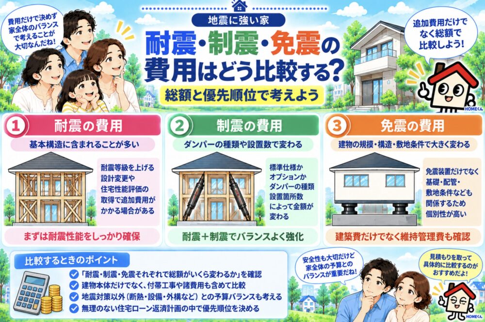 耐震・制震・免震の費用はどう比較する？