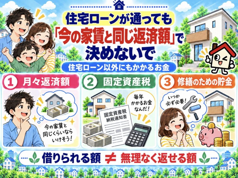 住宅ローンが通っても「今の家賃と同じ返済額」で決めないで