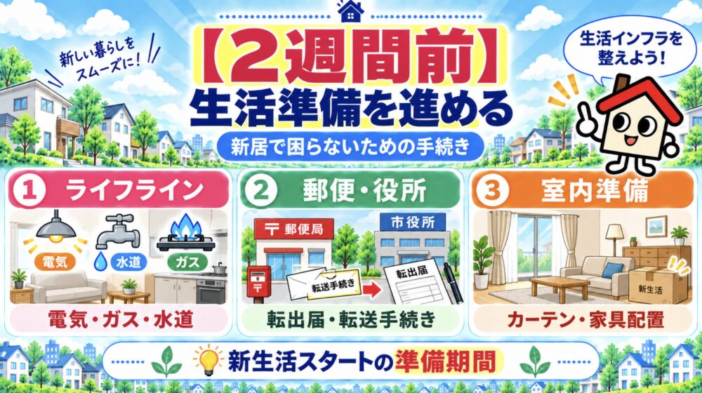引越し2週間前からやること