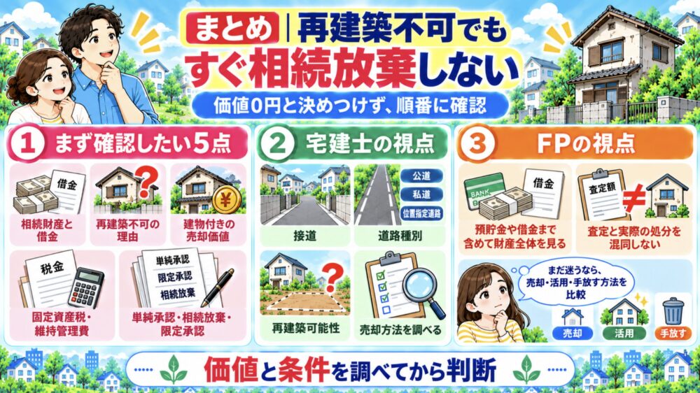 再建築不可だからといって、すぐ相続放棄を決めない