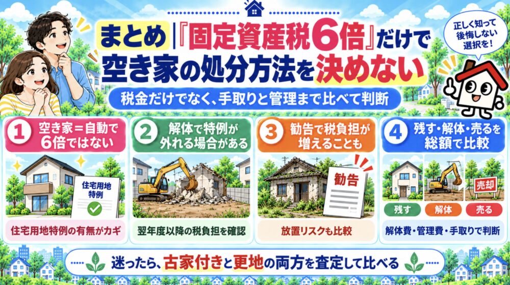 「固定資産税6倍」だけで空き家の処分方法を決めない