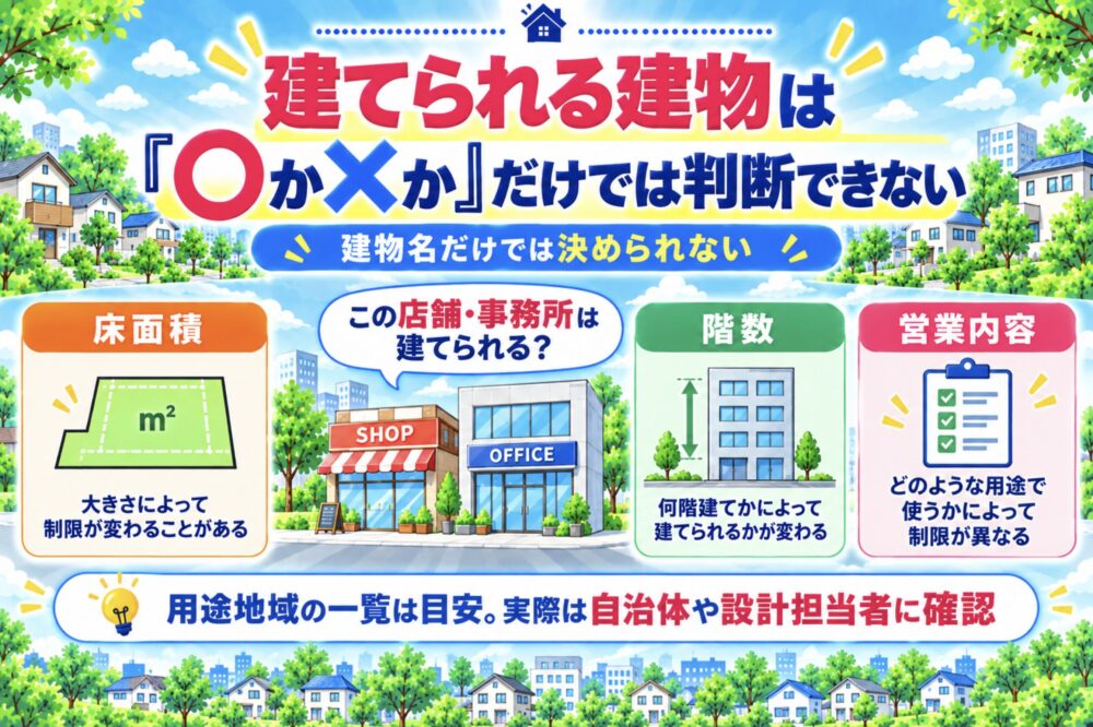 建てられる建物は「○か×か」だけでは判断できない