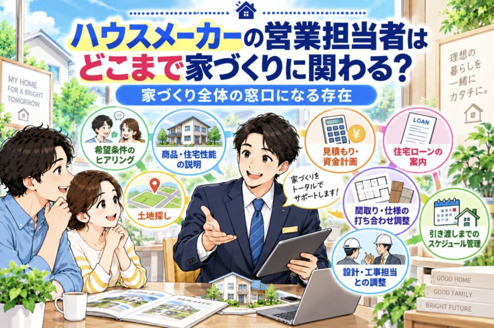 ハウスメーカーの営業担当者はどこまで家づくりに関わる？