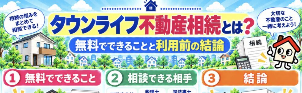 タウンライフ不動産相続とは？無料でできることと利用前の結論