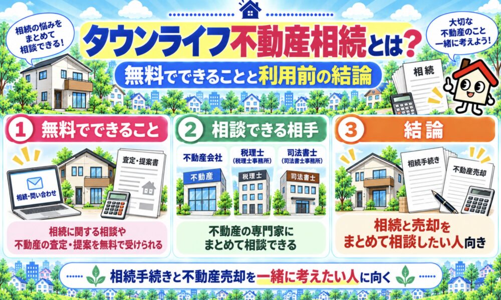 タウンライフ不動産相続とは？無料でできることと利用前の結論