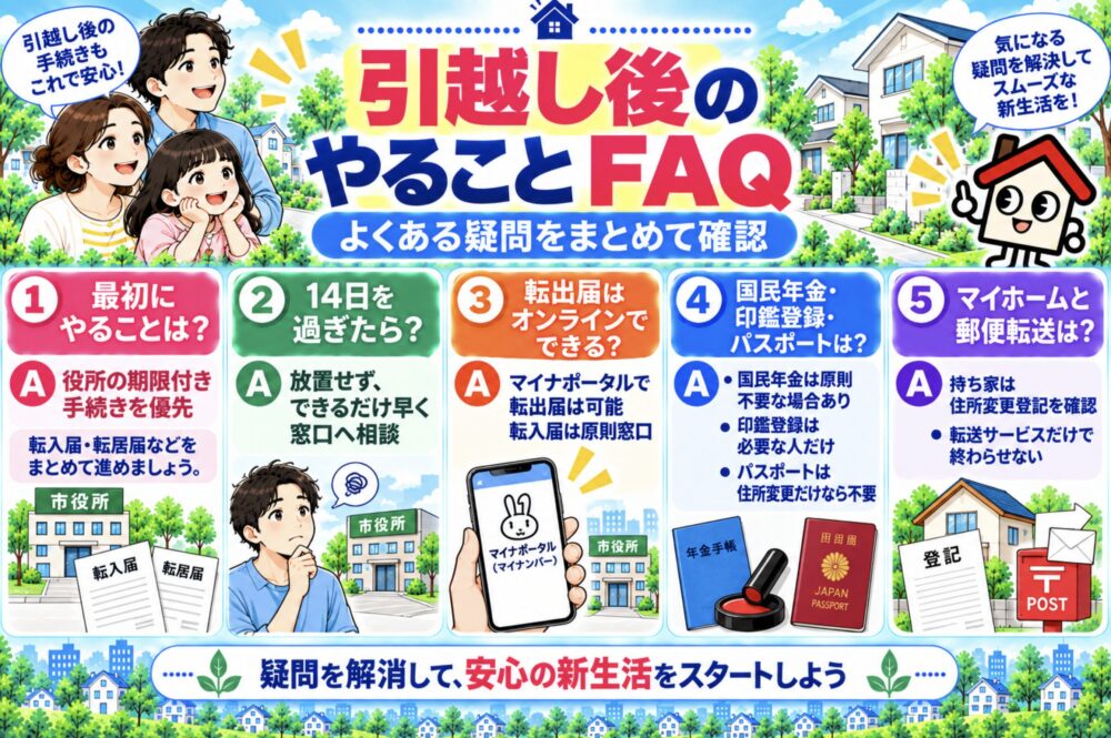 引越し後のやることに関するよくある質問