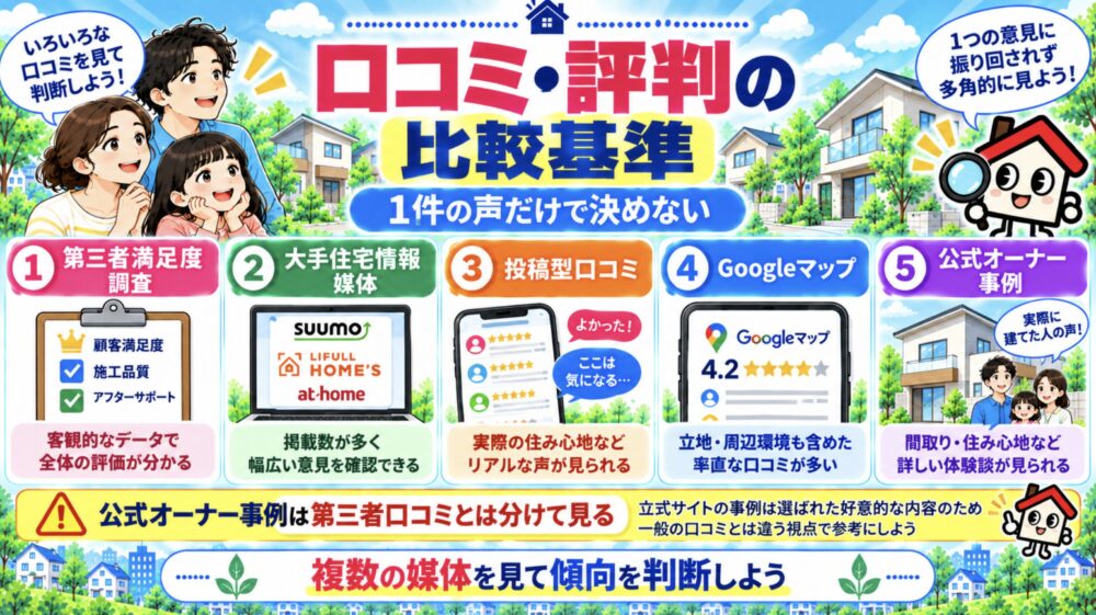 口コミ・評判の比較基準