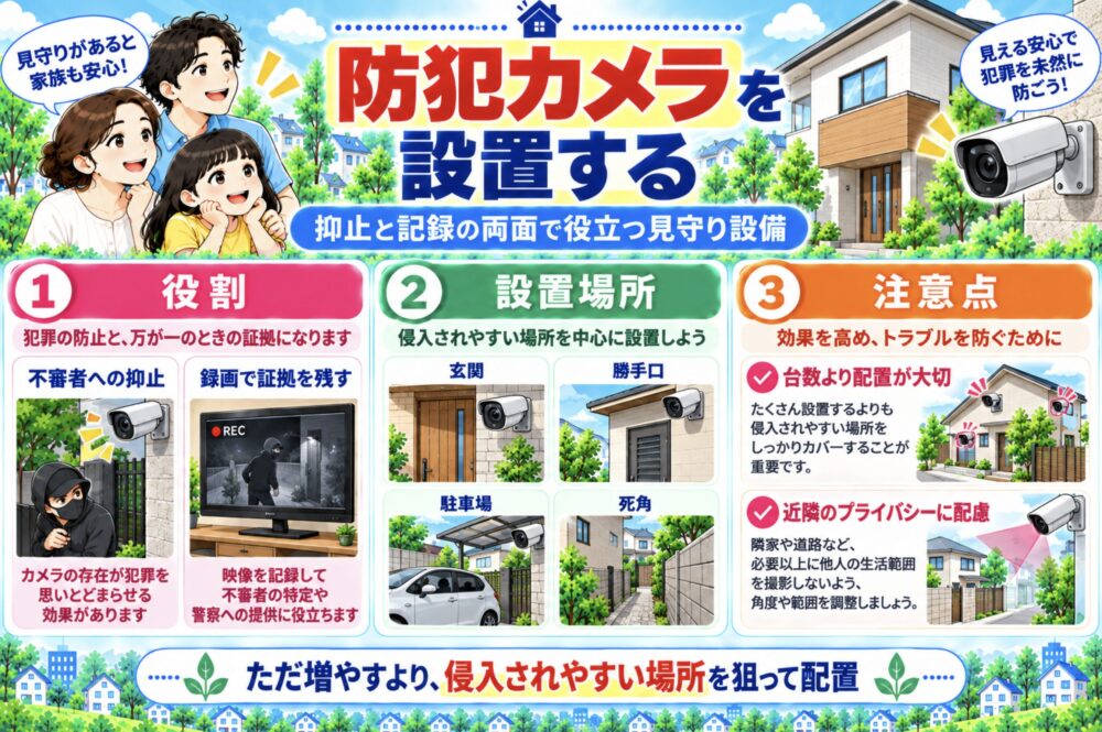 防犯カメラを設置する