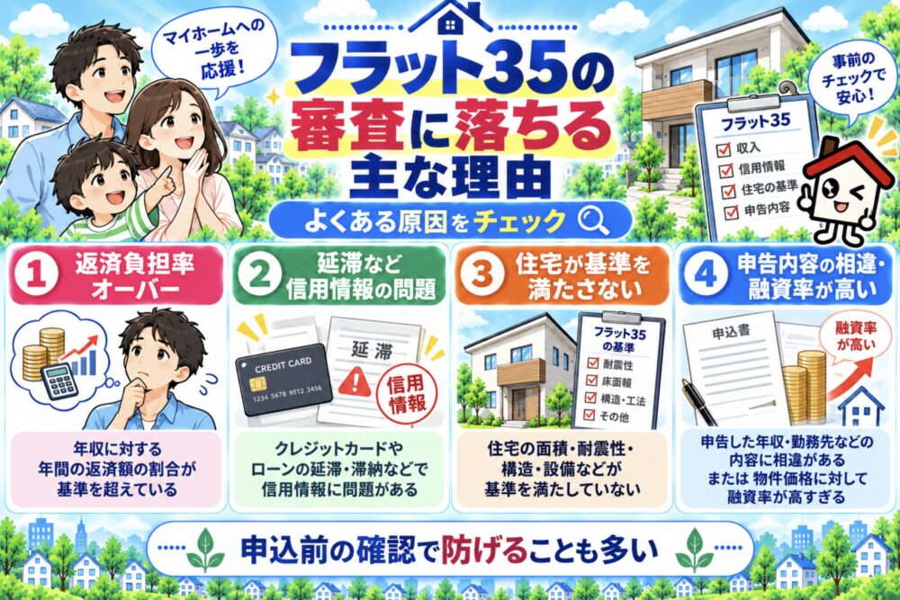 フラット35の審査に落ちる主な理由