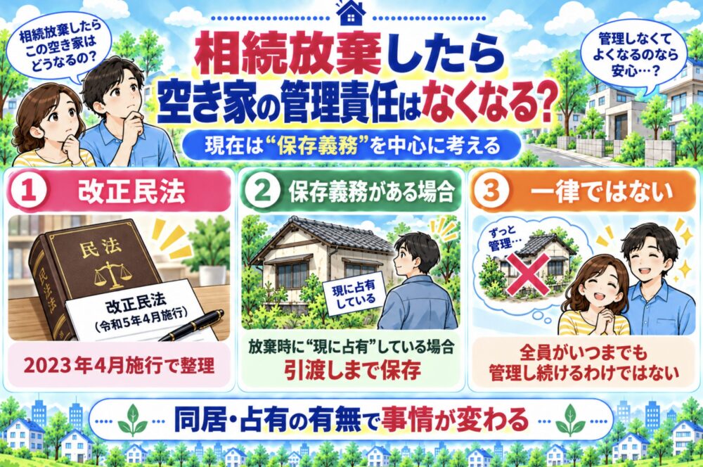 相続放棄したら空き家の管理責任はなくなる?