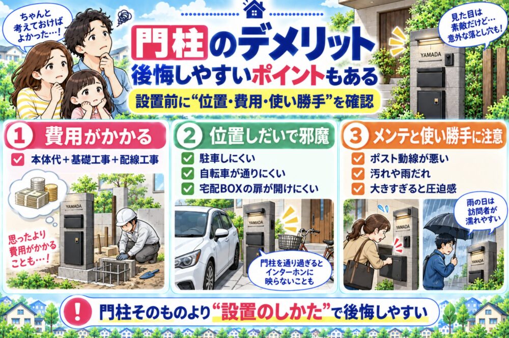 門柱のデメリット・後悔しやすいポイント