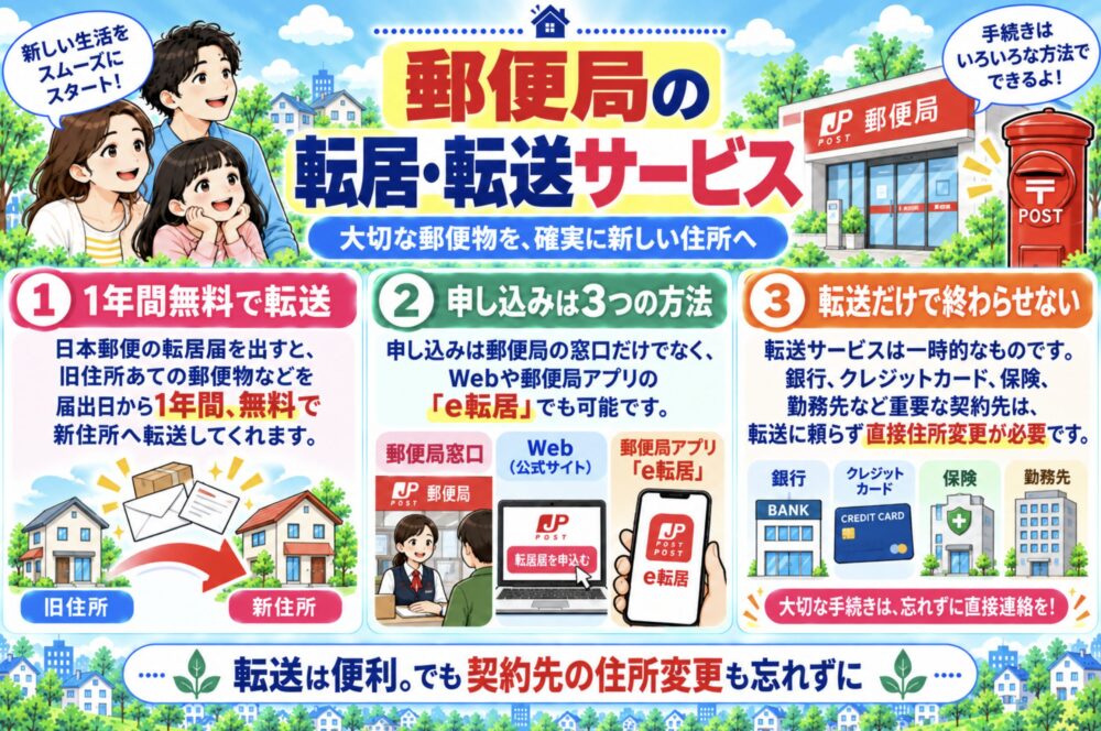 郵便局の転居・転送サービス