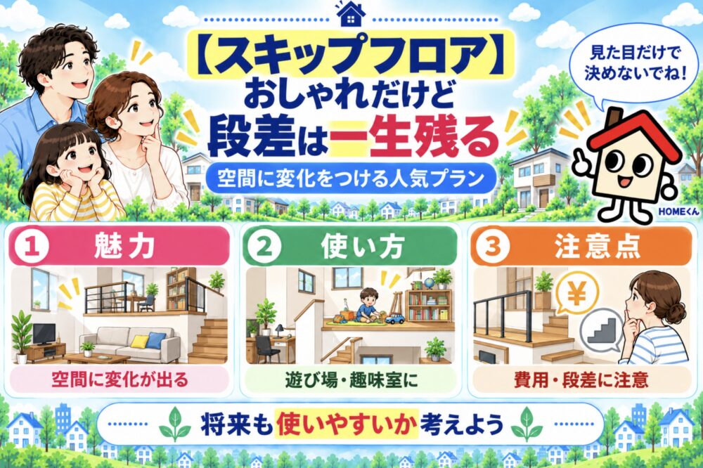 【スキップフロア】おしゃれだけれど段差は一生残る