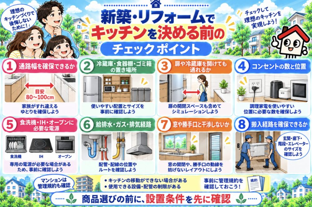 新築・リフォームでキッチンを決める前のチェックポイント