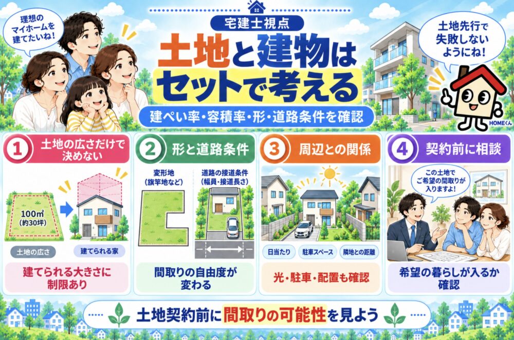 宅建士視点｜土地を買ってから「希望の間取りが入らない」を防ぐ
