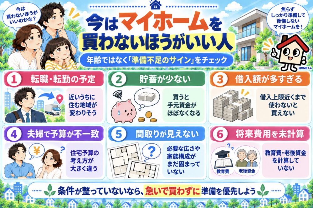 今はマイホームを買わないほうがいい人