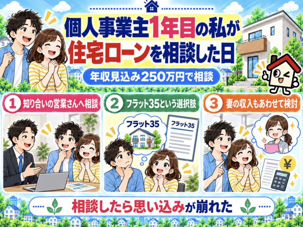 個人事業主になって1年目の私が住宅ローンを相談した日