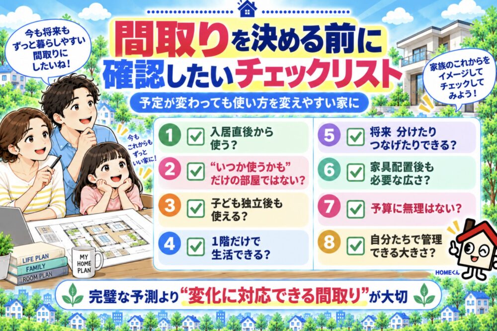 間取りを決める前に確認したいチェックリスト